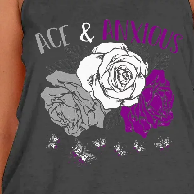 LGBT Pride Funny Asexuality Ace Asexual Flag Gift Asexual Women's Knotted Racerback Tank