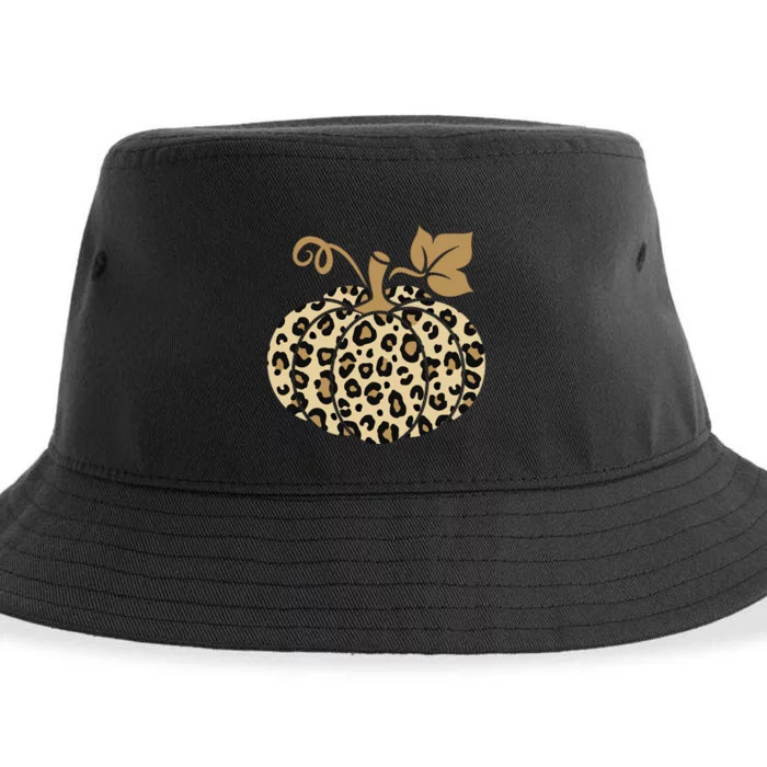 Leopard Pumpkin Fall Sustainable Bucket Hat