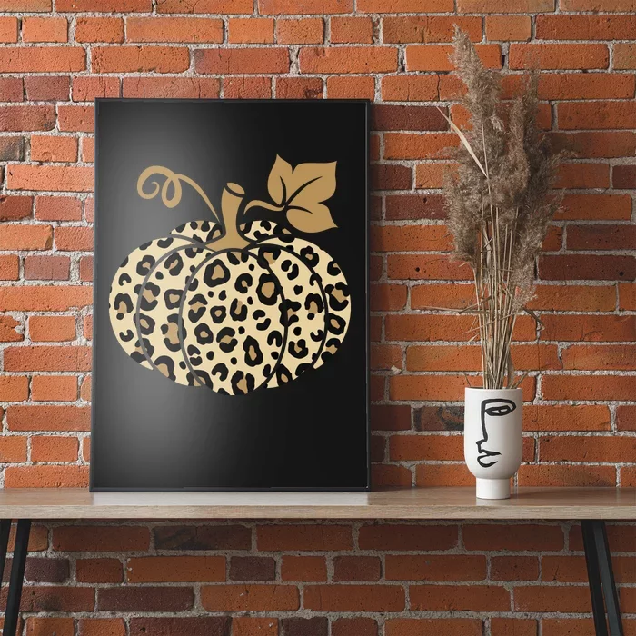 Leopard Pumpkin Fall Poster