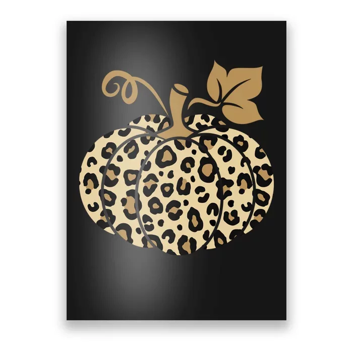 Leopard Pumpkin Fall Poster