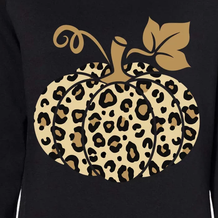 Leopard Pumpkin Fall Womens California Wash Sweatshirt