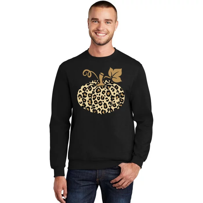 Leopard Pumpkin Fall Tall Sweatshirt