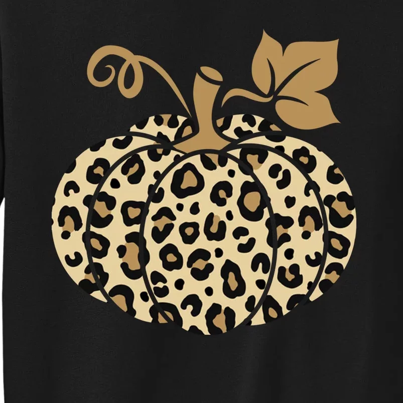 Leopard Pumpkin Fall Tall Sweatshirt