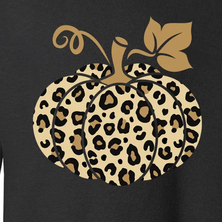 Leopard Pumpkin Fall Toddler Sweatshirt