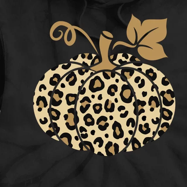 Leopard Pumpkin Fall Tie Dye Hoodie