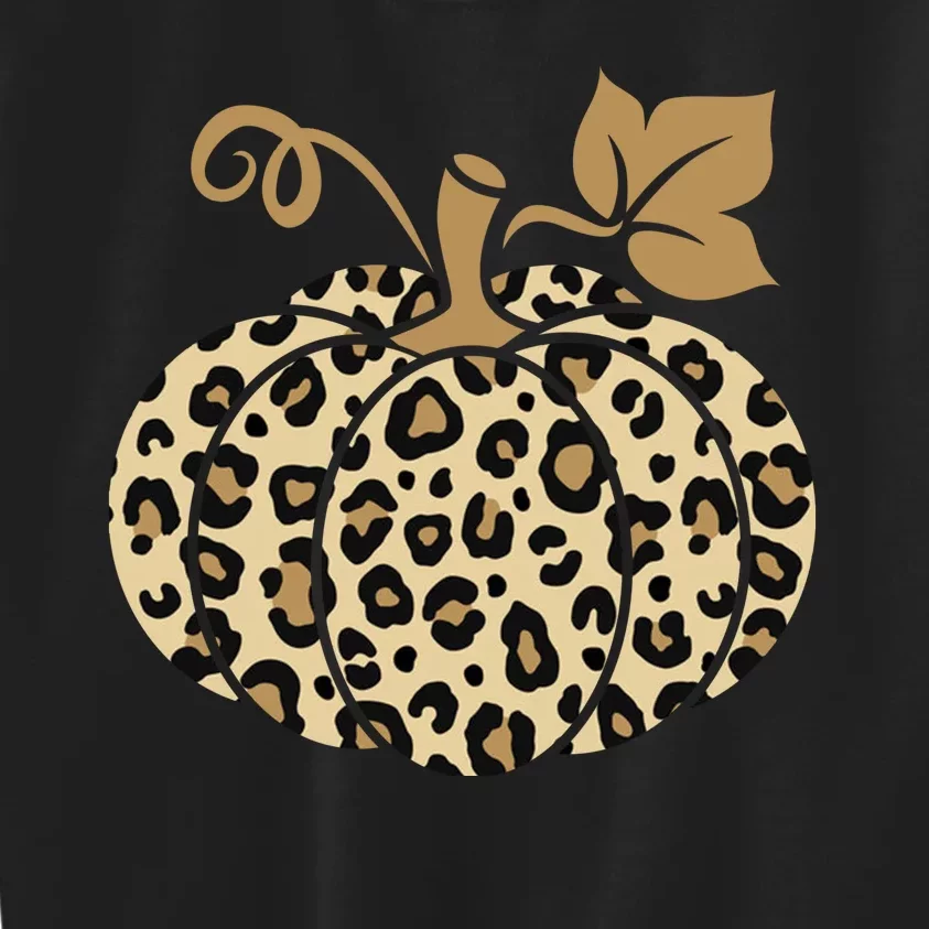 Leopard Pumpkin Fall Kids Sweatshirt