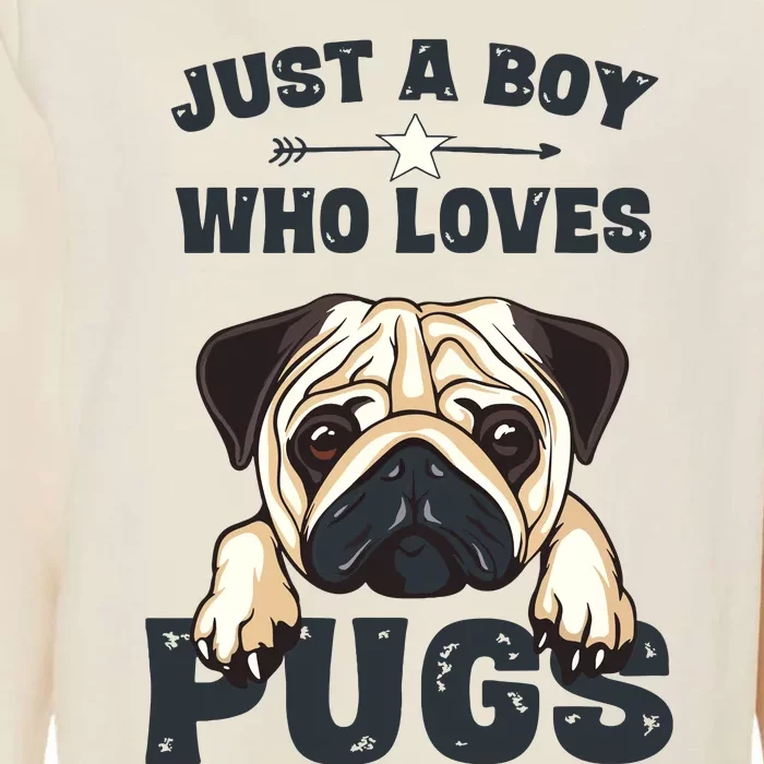 Love Pugs Funny Cute Pug Lover Saying For Boy Womens California Wash Sweatshirt