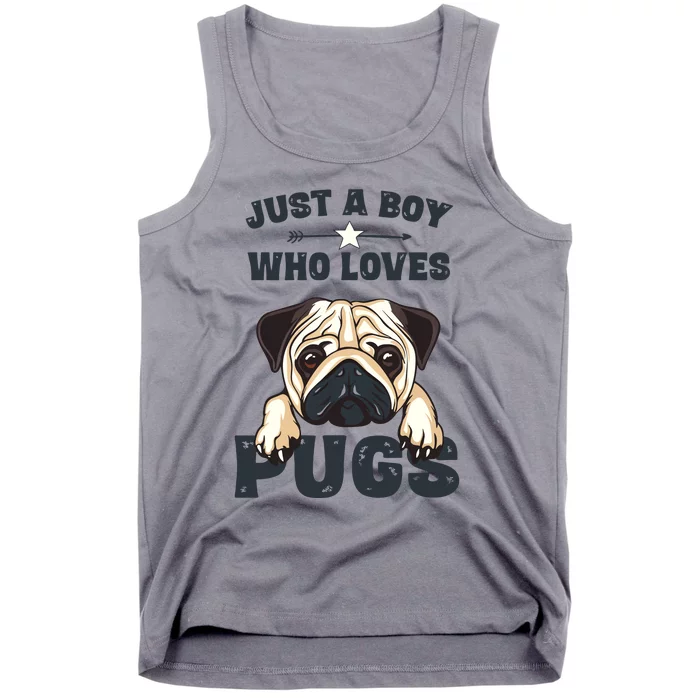 Love Pugs Funny Cute Pug Lover Saying For Boy Tank Top