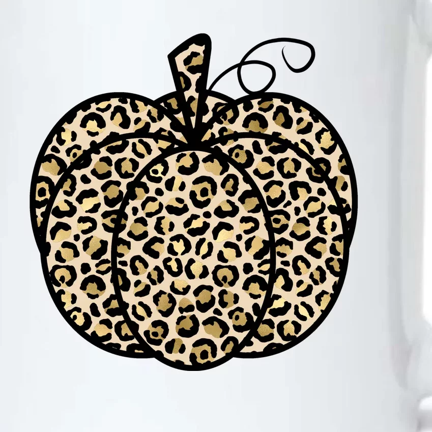 Leopard Pumpkin Festive Black Color Changing Mug