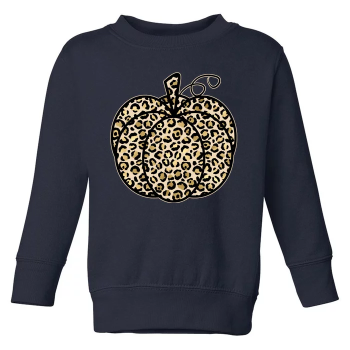 Leopard Pumpkin Festive Toddler Sweatshirt