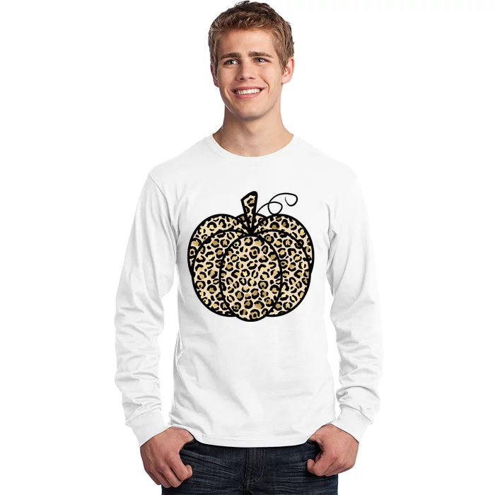 Leopard Pumpkin Festive Long Sleeve Shirt