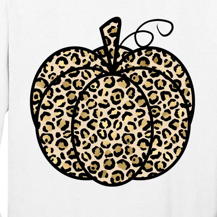 Leopard Pumpkin Festive Long Sleeve Shirt