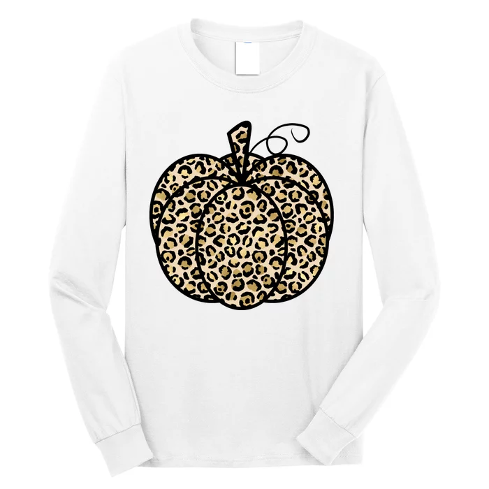 Leopard Pumpkin Festive Long Sleeve Shirt