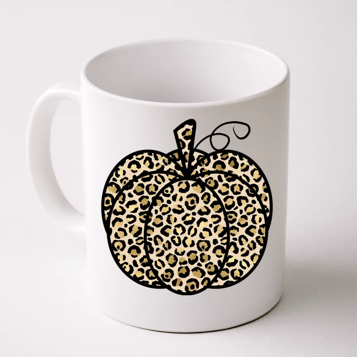 Leopard Pumpkin Festive Front & Back Coffee Mug