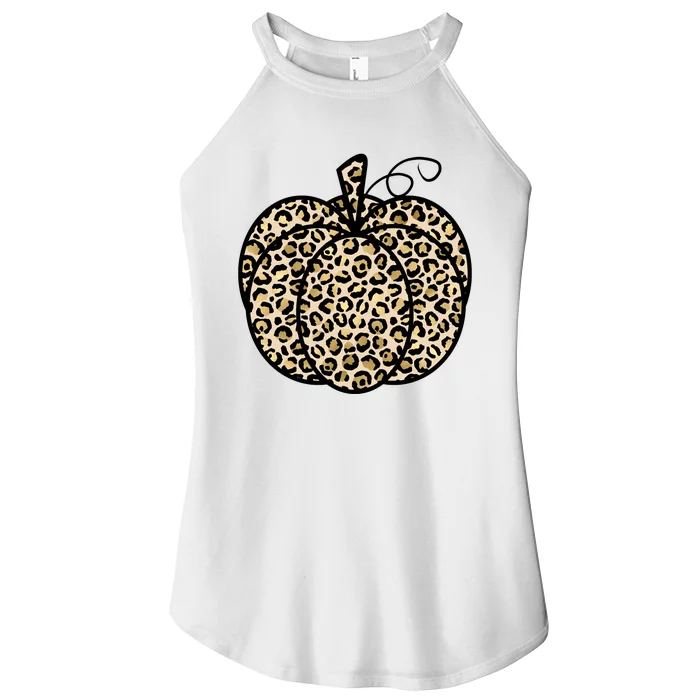 Leopard Pumpkin Festive Women’s Perfect Tri Rocker Tank