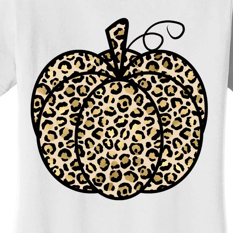 Leopard Pumpkin Festive Women's T-Shirt