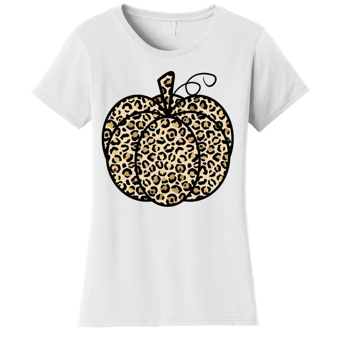 Leopard Pumpkin Festive Women's T-Shirt