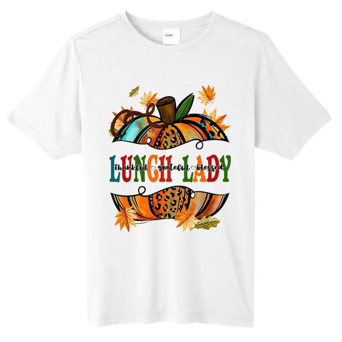 Leopard Pumpkin Fall Autumn Thanksgiving Lunch Lady ChromaSoft Performance T-Shirt