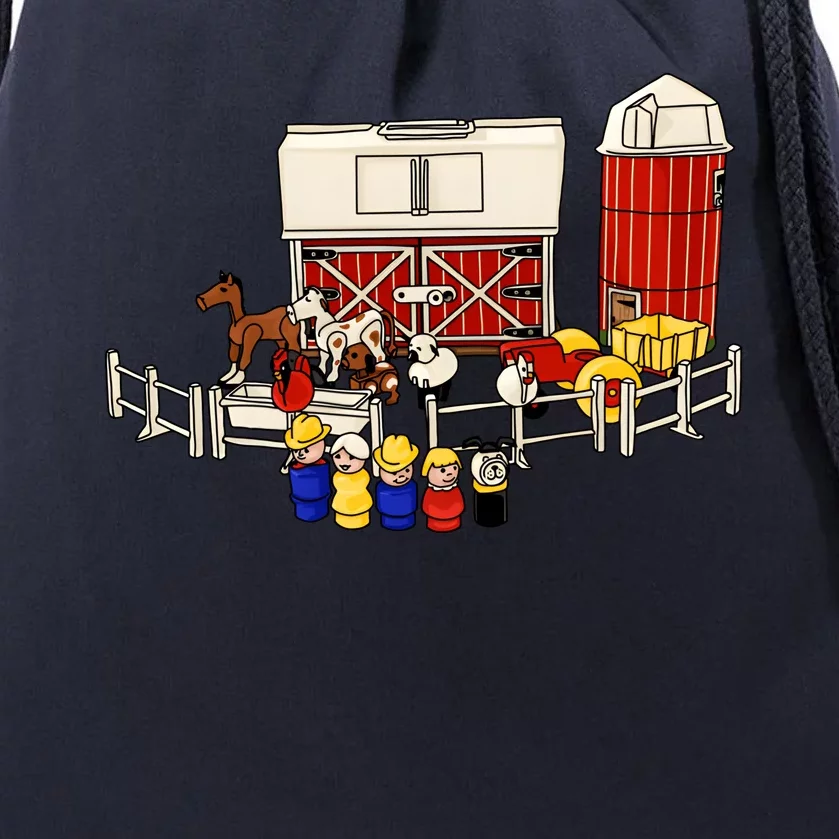 Little People Family With Farm Drawstring Bag