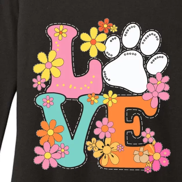 Love Paw Flower Pet Animal Nature Lovers Womens CVC Long Sleeve Shirt