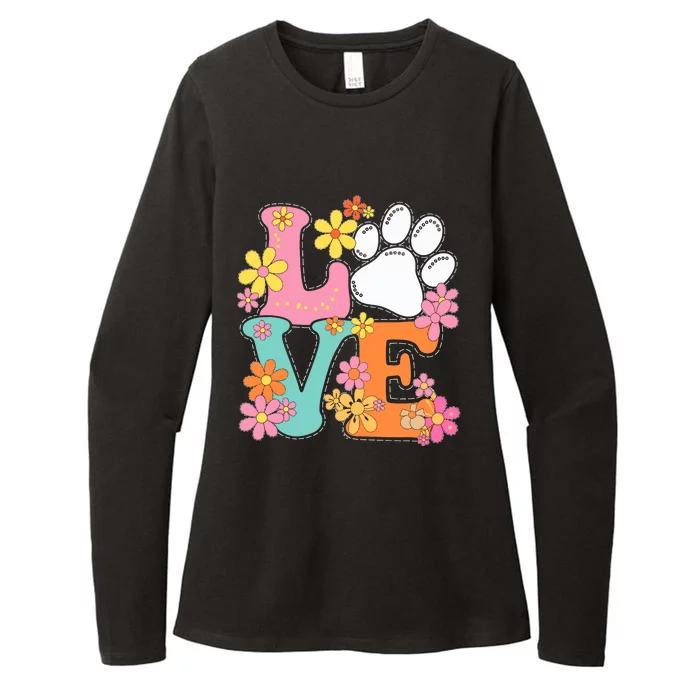 Love Paw Flower Pet Animal Nature Lovers Womens CVC Long Sleeve Shirt