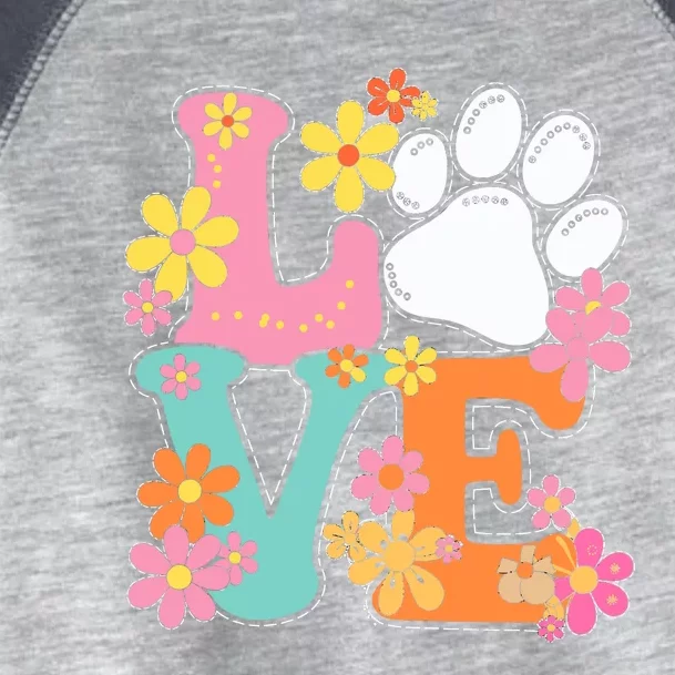 Love Paw Flower Pet Animal Nature Lovers Toddler Fine Jersey T-Shirt