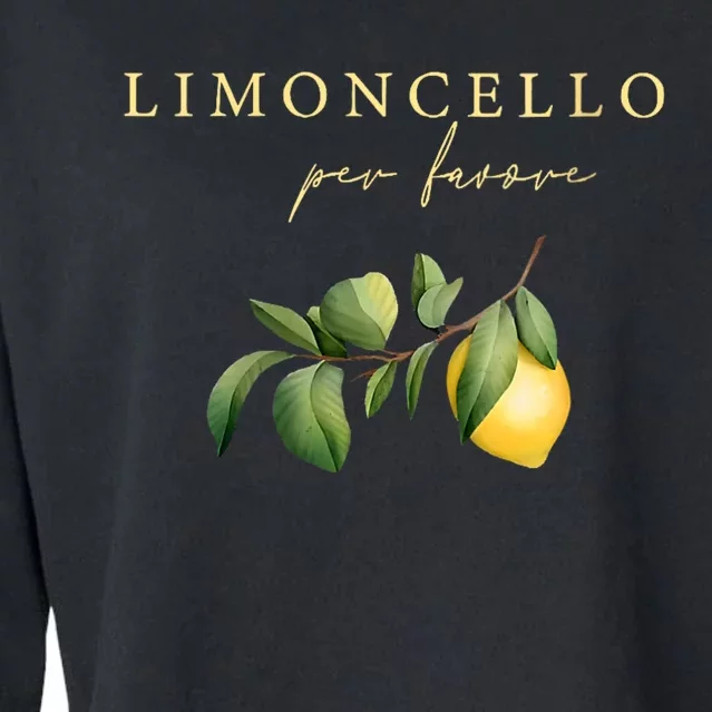 Limoncello Per Favore Cropped Pullover Crew