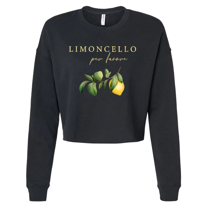 Limoncello Per Favore Cropped Pullover Crew