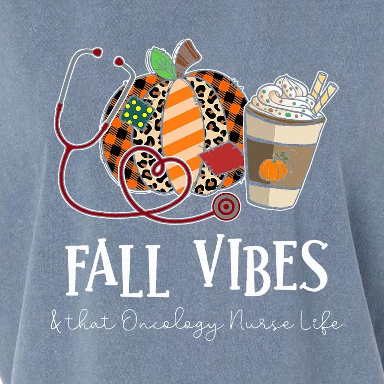 Leopard Pumpkin Fall Vibes And That Oncology Nurse Life Garment-Dyed Women's Muscle Tee