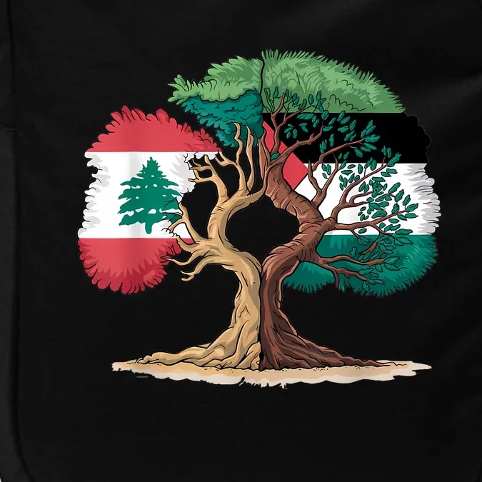 Lebanon Palestine Flag Lebanese Palestinian United Impact Tech Backpack