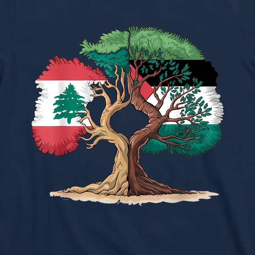 Lebanon Palestine Flag Lebanese Palestinian United T-Shirt