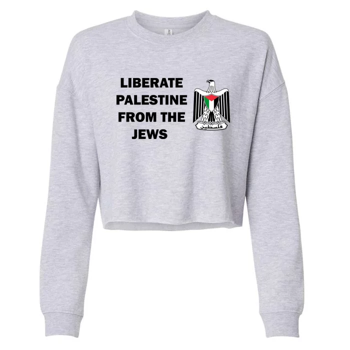 Liberate Palestine From The Jews Cropped Pullover Crew