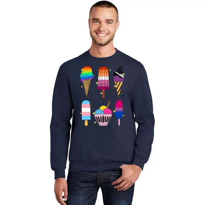 Lgbtq+ Pride Flags Ice Creams Sweatshirt