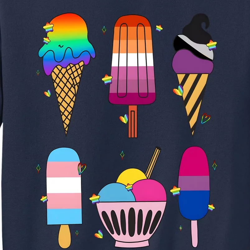 Lgbtq+ Pride Flags Ice Creams Sweatshirt