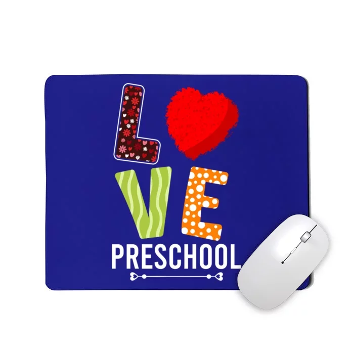 Love Preschool Grade Teacher Happy Valentines Day Gift Mousepad