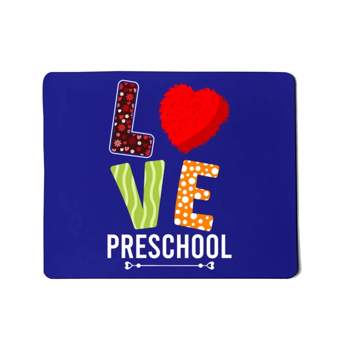 Love Preschool Grade Teacher Happy Valentines Day Gift Mousepad