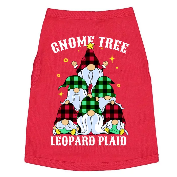 Leopard Plaid Gnome Christmas Tree Doggie Tank