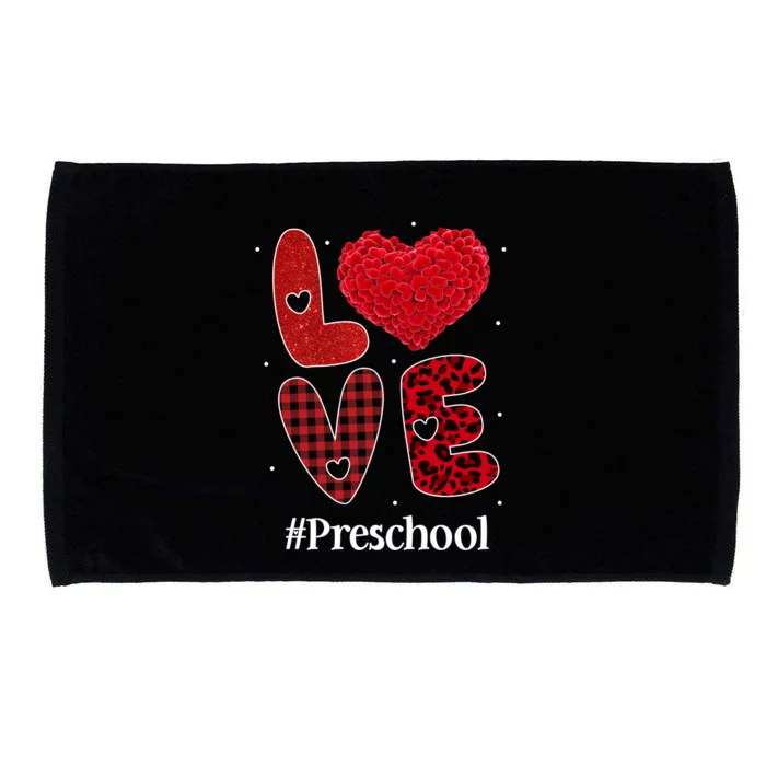 Love Preschool Grade Teacher Students Heart Valentine's Day Gift Microfiber Hand Towel