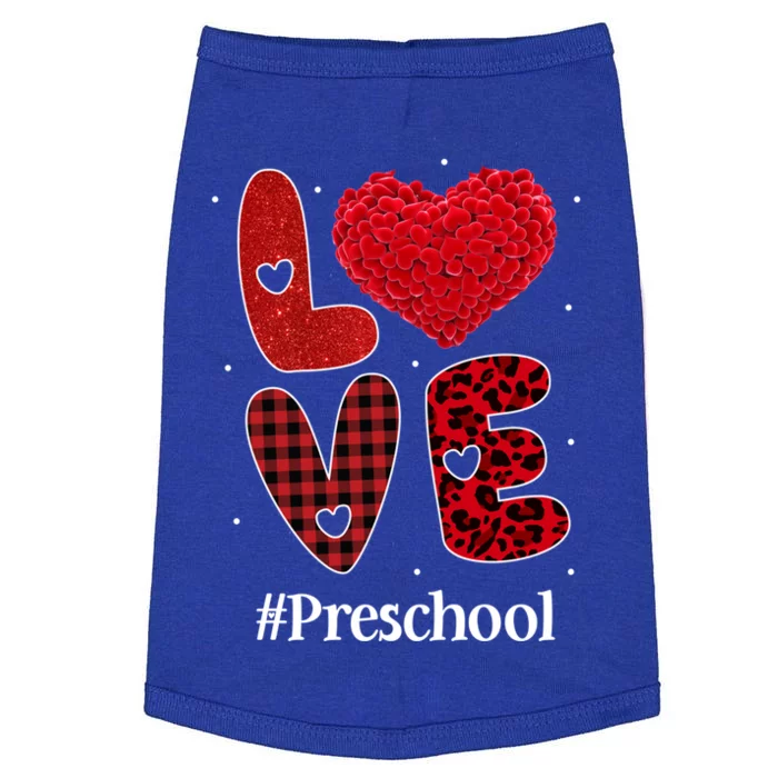 Love Preschool Grade Teacher Students Heart Valentine's Day Gift Doggie Tank