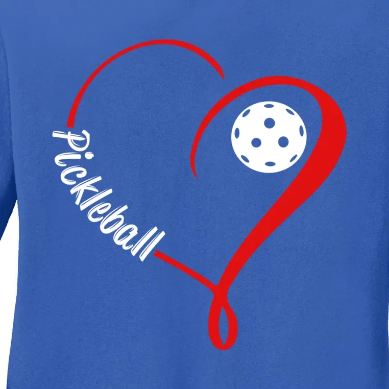 Love Pickleball Gift Ladies Long Sleeve Shirt