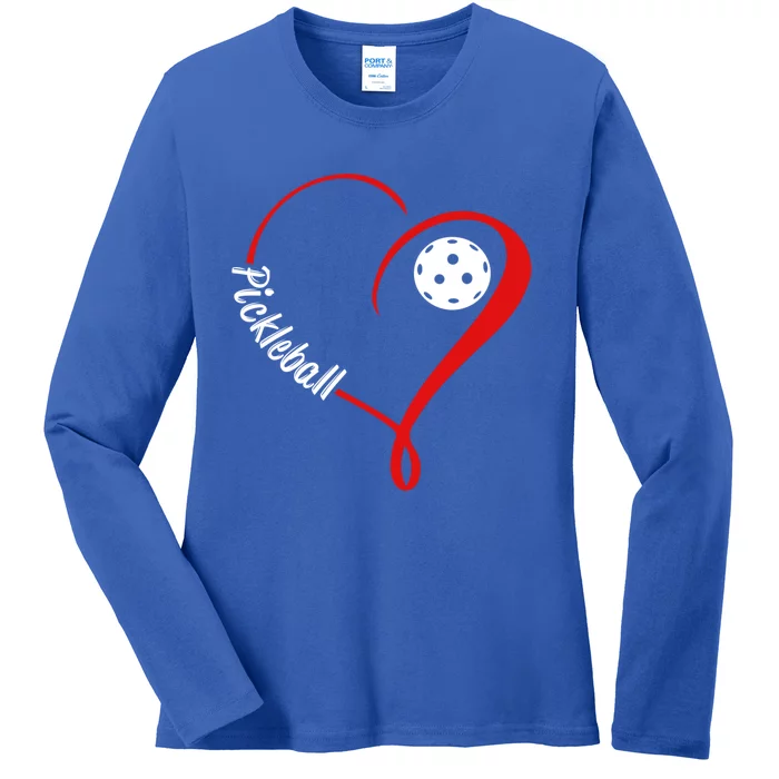 Love Pickleball Gift Ladies Long Sleeve Shirt