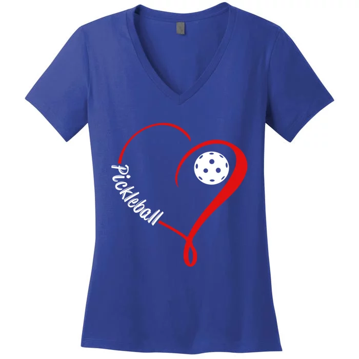 Love Pickleball Gift Women's V-Neck T-Shirt