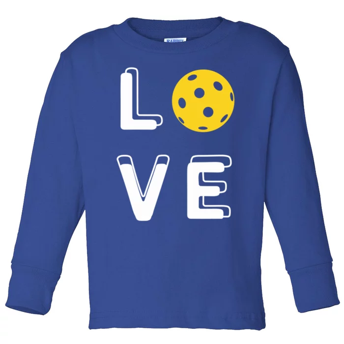 Love Pickleball (Gift) Toddler Long Sleeve Shirt