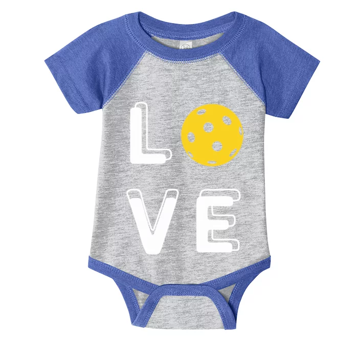 Love Pickleball (Gift) Infant Baby Jersey Bodysuit