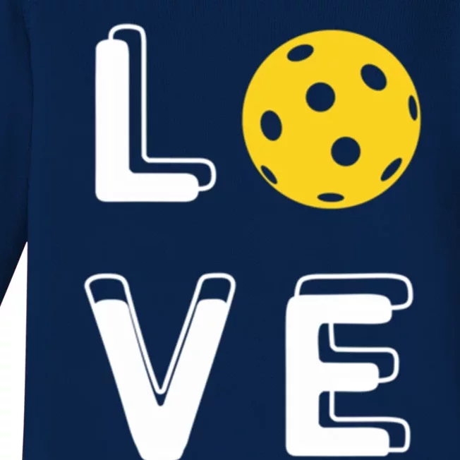 Love Pickleball (Gift) Baby Long Sleeve Bodysuit