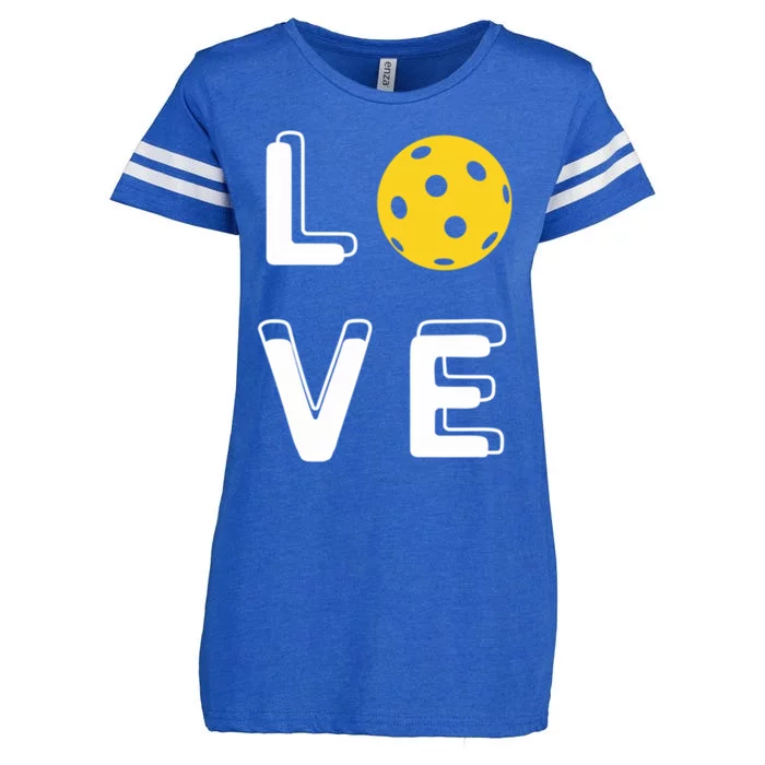 Love Pickleball (Gift) Enza Ladies Jersey Football T-Shirt