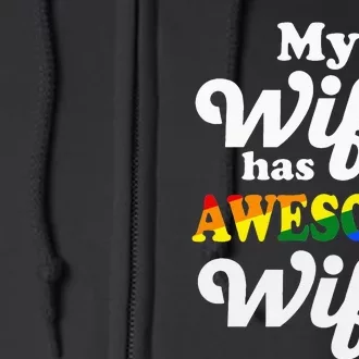 LGBTQ Pride Gay Couple Funny Wedding Lesbian Couples Wife Full Zip Hoodie