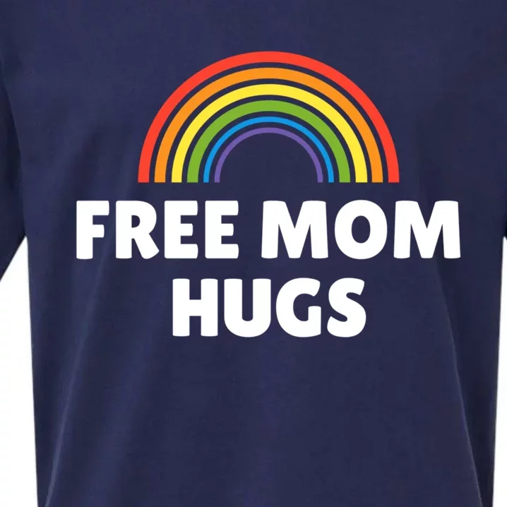 Lgbt Pride Gift Free Mom Hugs Gift Sueded Cloud Jersey T-Shirt