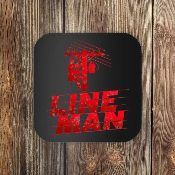 Lineman Prayer Gifts Idea Electric Cable Lineman Coaster