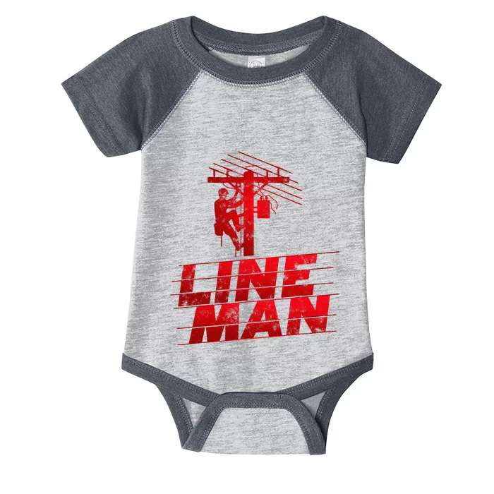 Lineman Prayer Gifts Idea Electric Cable Lineman Infant Baby Jersey Bodysuit